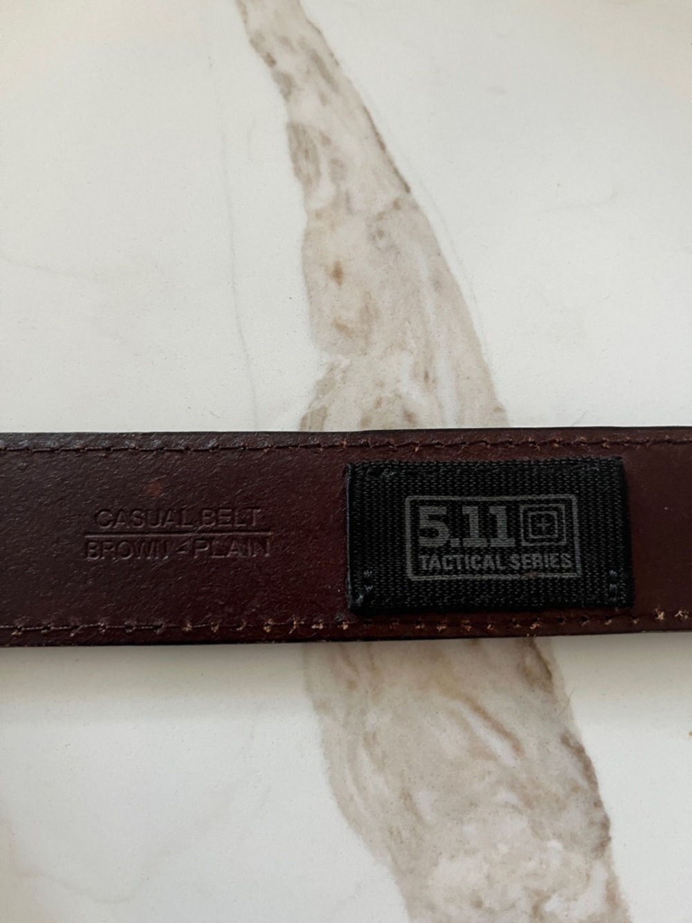 5.11 Tactical Series Classic Dark Brown Leather Belt with Brass Buckle - 40/42 - Picture 3 of 8